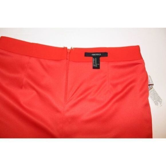 Forever 21 asymmetric tiered tulip style mini skirt red women M - Picture 9 of 15